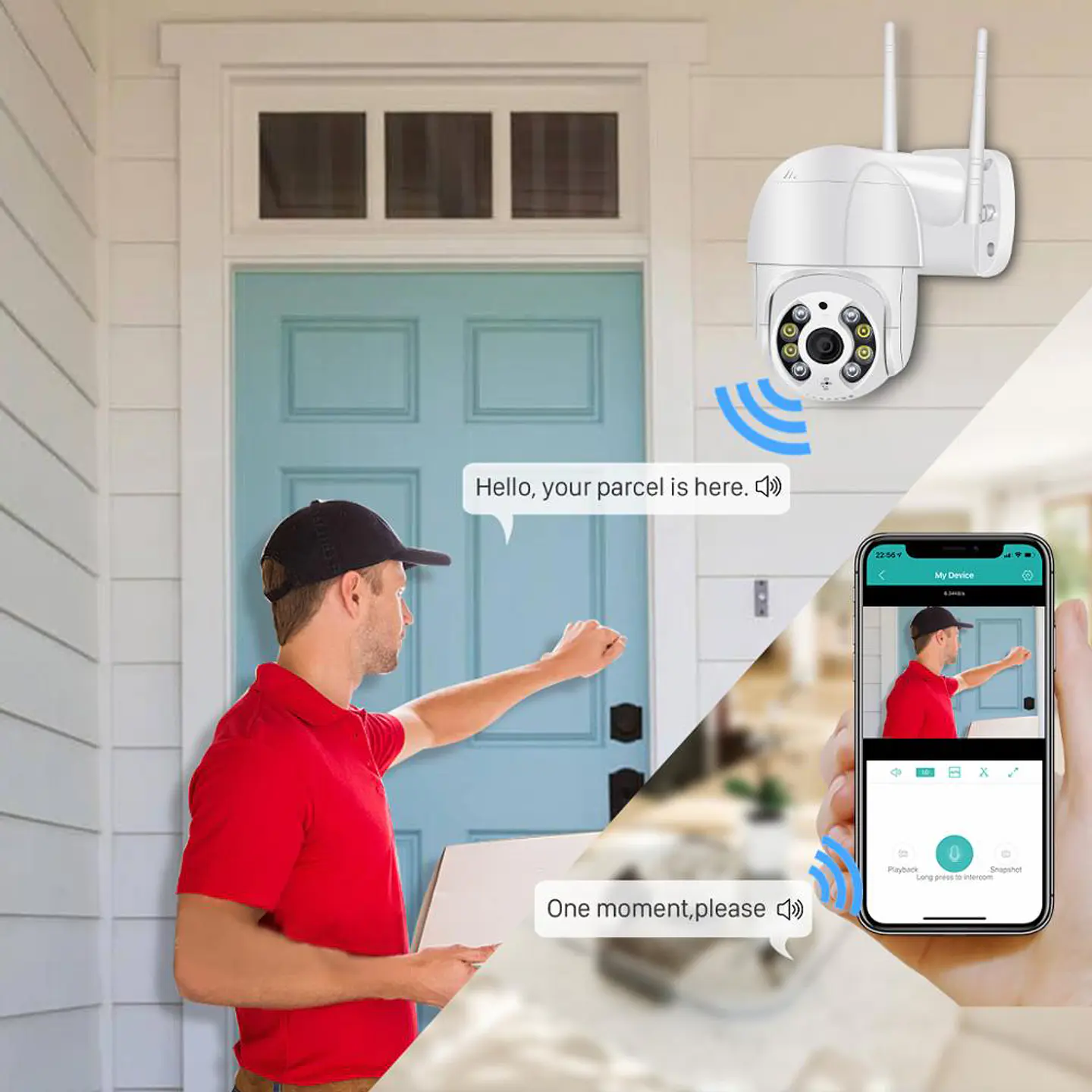 Pack X2 Camara Ip Wifi Exterior 1080p Inalambrica Hd 5