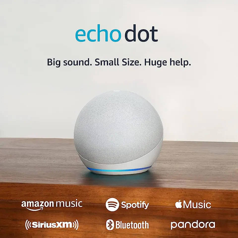 Amazon Echo Dot 5th Gen con asistente virtual Alexa glacier white 110V/240V 6