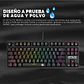 Teclado Gamer Mecánico Fantech Optilite MK872 Black Óptico RGB - Miniatura 2