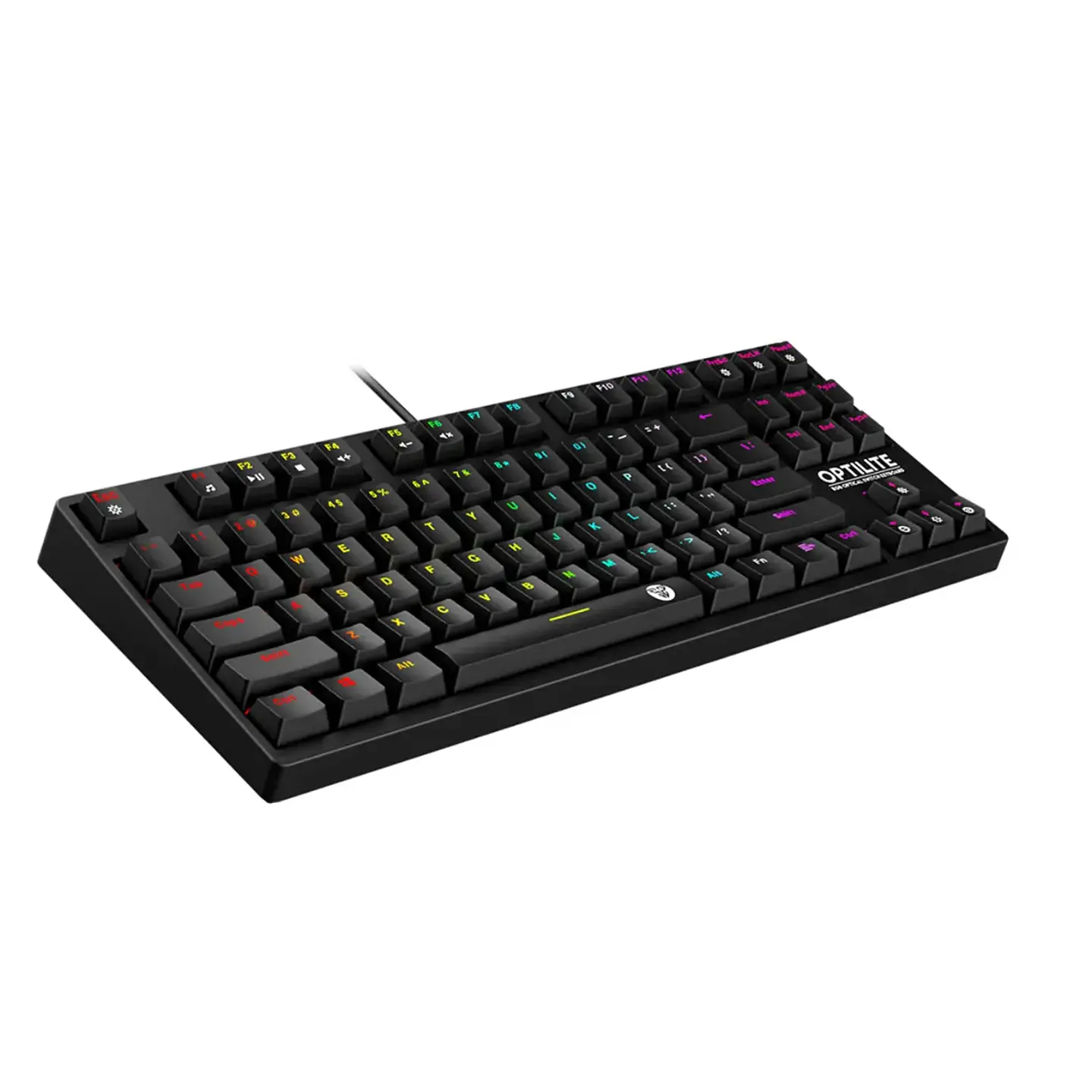 Teclado Gamer Mecánico Fantech Optilite MK872 Black Óptico RGB 6