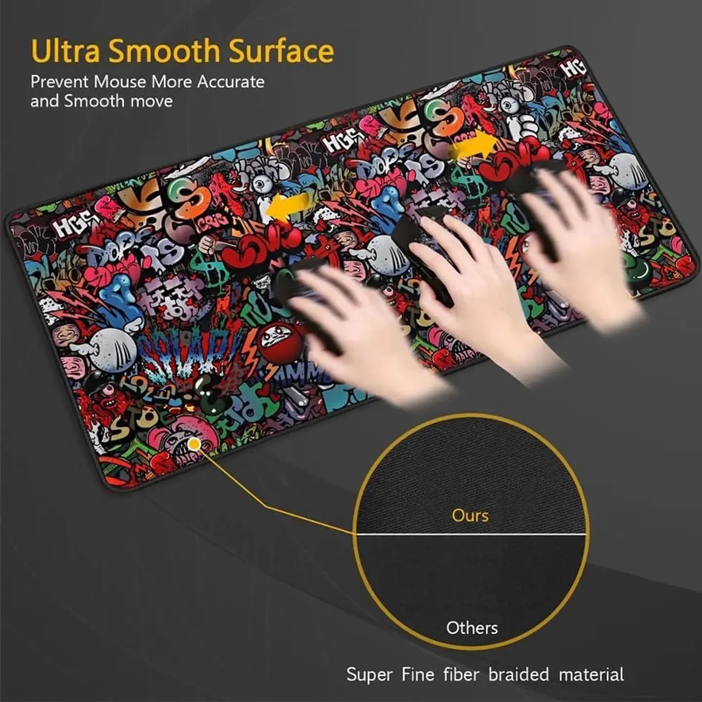 Mouse Pad Diseño Graffiti - XXL (90x40x2), DBMP011 4