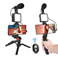 Kit De Grabacion Estabilizador Luz Led Y Micrófono - Miniatura 1