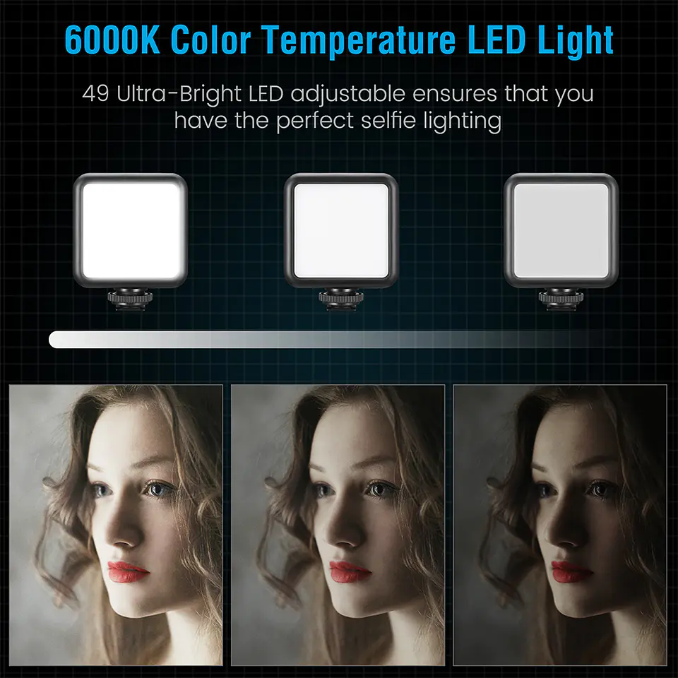 Kit De Grabacion Estabilizador Luz Led Y Micrófono 4