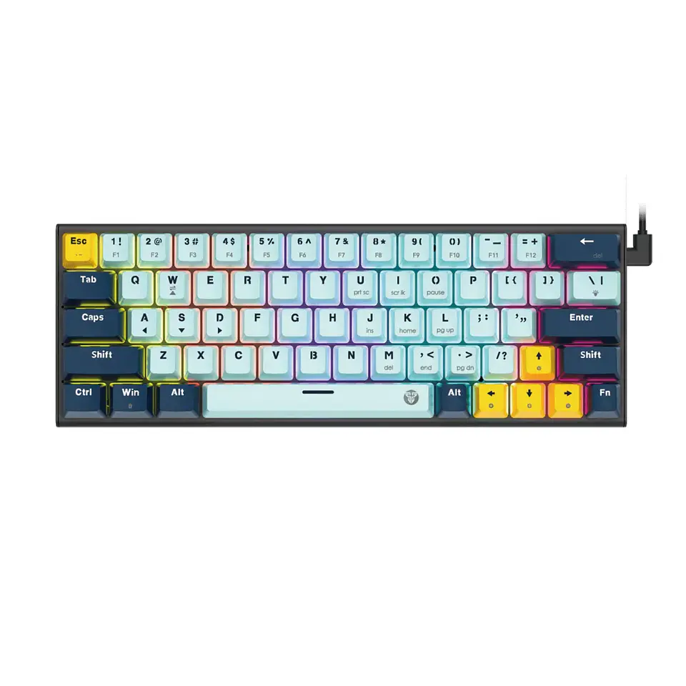 Teclado Gamer Mecánico Fantech Mk874V2 Atom63 Mizu Skyblue Switch Blue 1