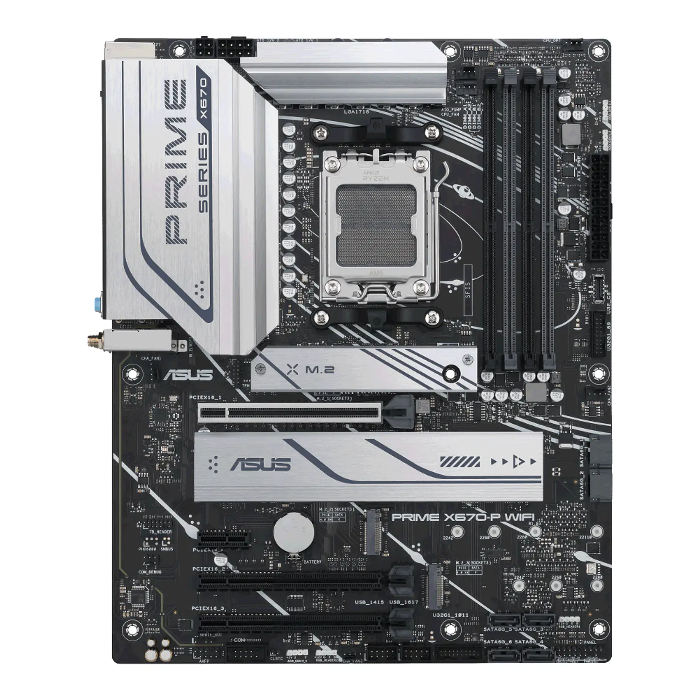 Placa Madre Asus Prime X670-P Wifi, AM5, DDR5, M.2, PCI-e 4.0 1