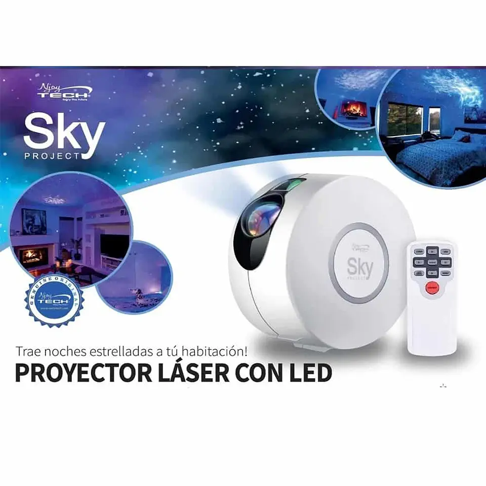 Proyector Láser con Led, Sky Project - Estrellas Con Nube Nebulosa 3