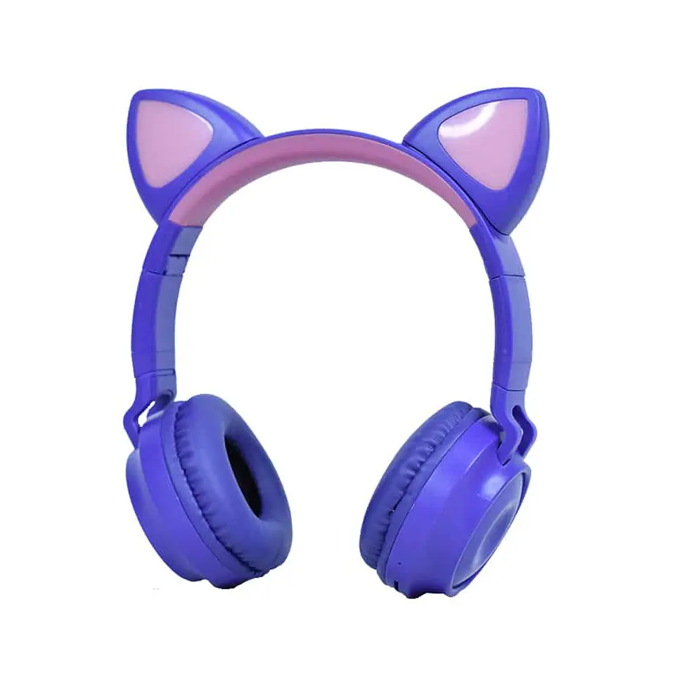 Audífono Inalámbrico Cat Ear, RGB (Orejas de Gato con Luces, ZW-028) 1
