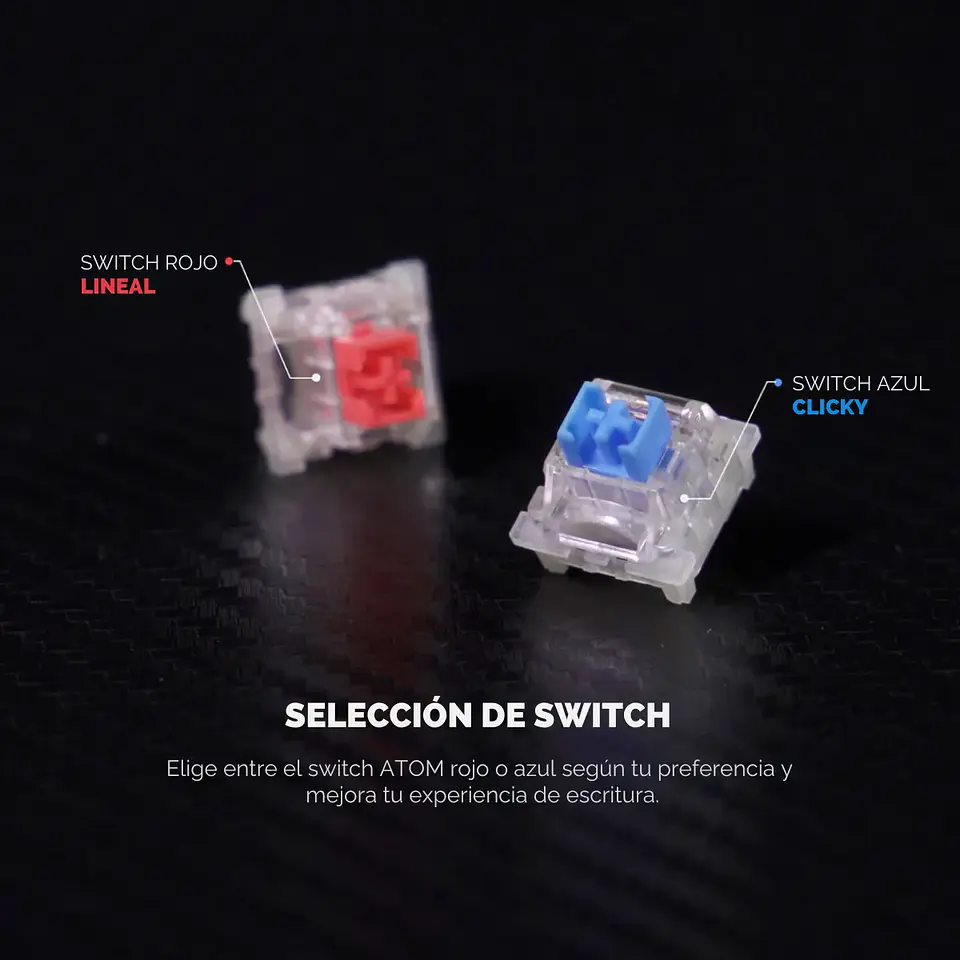 Teclado Gamer Mecánico Fantech MK875V2 ATOM81 SkyBlue Switch Red 3