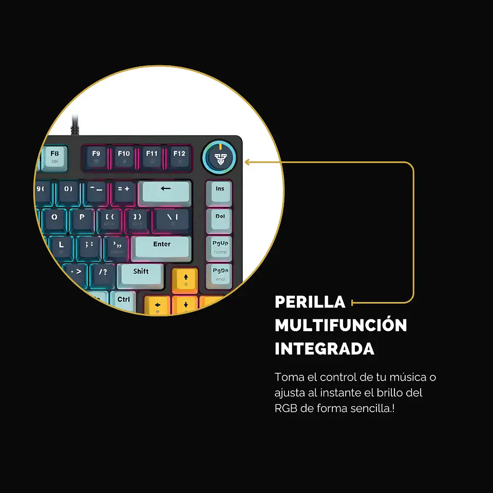 Teclado Gamer Mecánico Fantech MK875V2 ATOM81 SkyBlue Switch Red 5