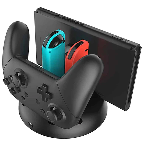 Base de carga 4 en 1 Ipega - para controles N-Switch/N-Switch Lite, Pro y Joy-con