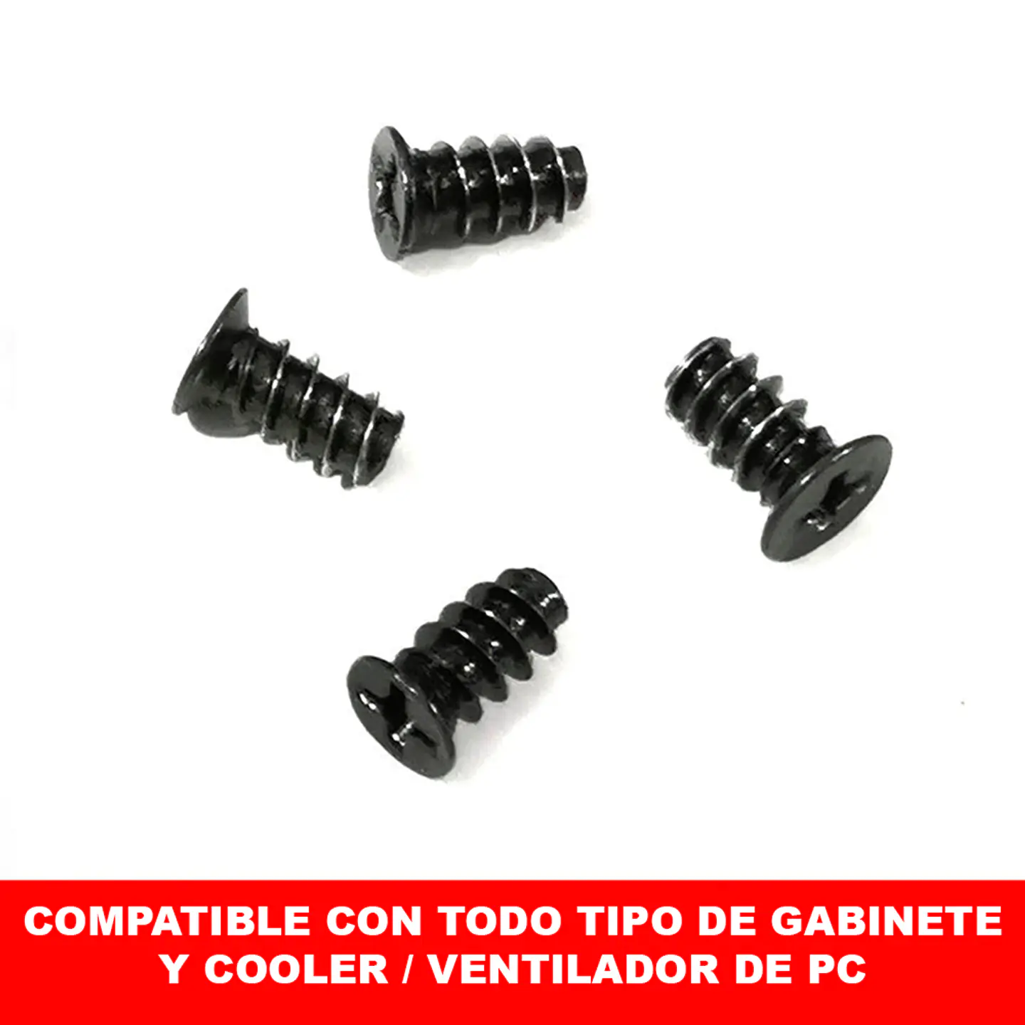 Pack 4 Tornillos Para Ventilador De Computador Pc 2