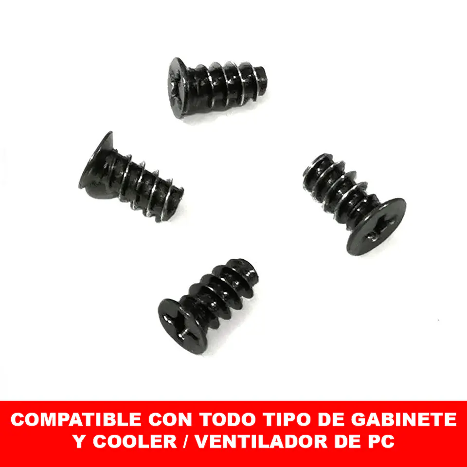 Pack 4 Tornillos Para Ventilador De Computador Pc 2