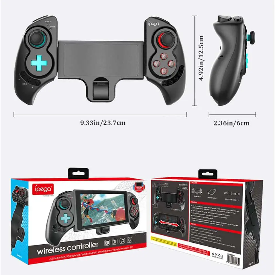 Control Gamepad Ipega SW-029 Inalámbrico para N-Swhitch, Ps3, Celular, Tablets, 9