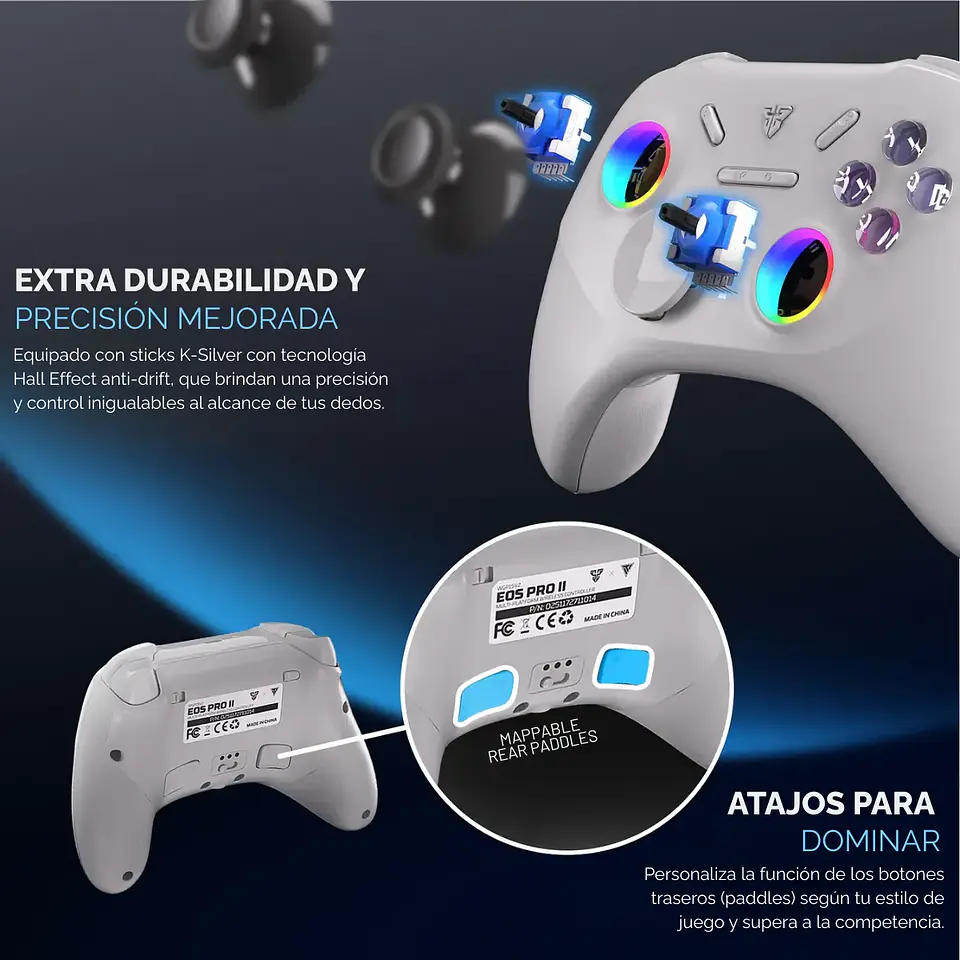 Control Joystick Inalámbrico Fantech WGP15V2 EOS Pro II Gray 3