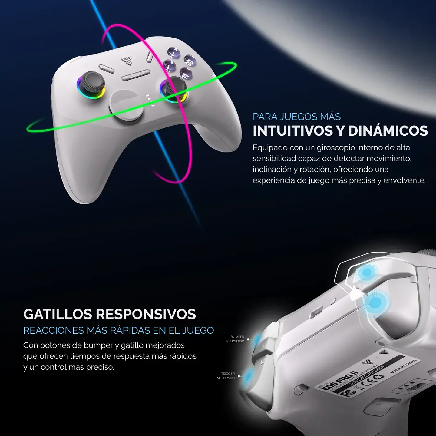 Control Joystick Inalámbrico Fantech WGP15V2 EOS Pro II Gray 4