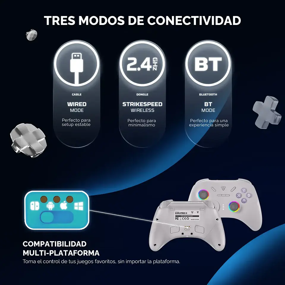Control Joystick Inalámbrico Fantech WGP15V2 EOS Pro II Gray 5