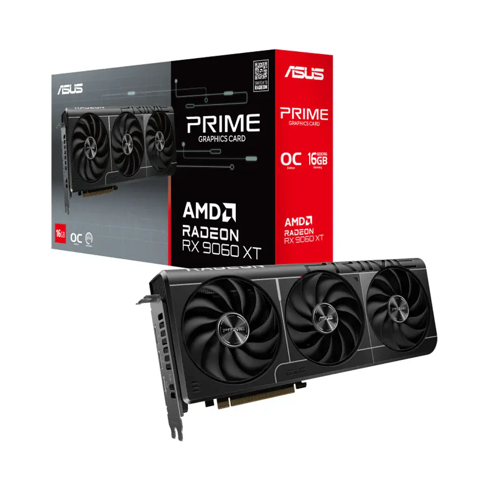 Tarjeta de Video Asus Prime RX 9060 XT 16GB GDDR6 OC PciE-5 1