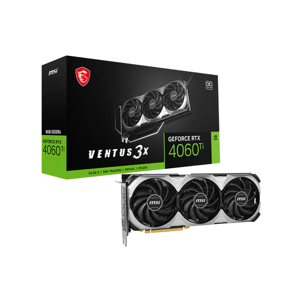 Tarjeta de Video MSI GeForce RTX 4060 Ti VENTUS 3X 8G OC 1