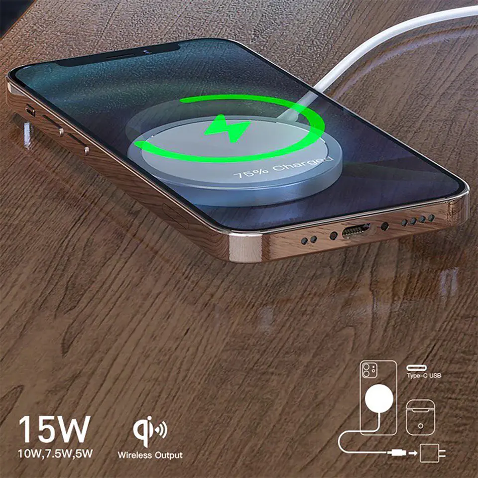 Cargador Inalámbrico Magsafe 15W USB-C para iPhone 12 / 13 / 14 6