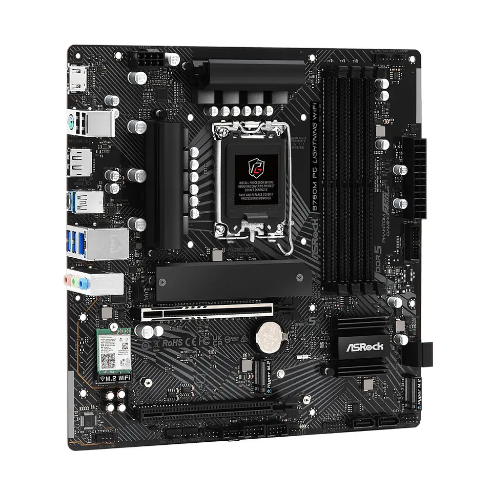 Placa Madre ASRock B760M PG Lightning WiFi LGA 1700 DDR5 mATX 2
