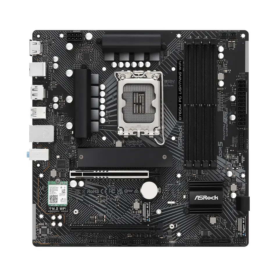 Placa Madre ASRock B760M PG Lightning WiFi LGA 1700 DDR5 mATX 5