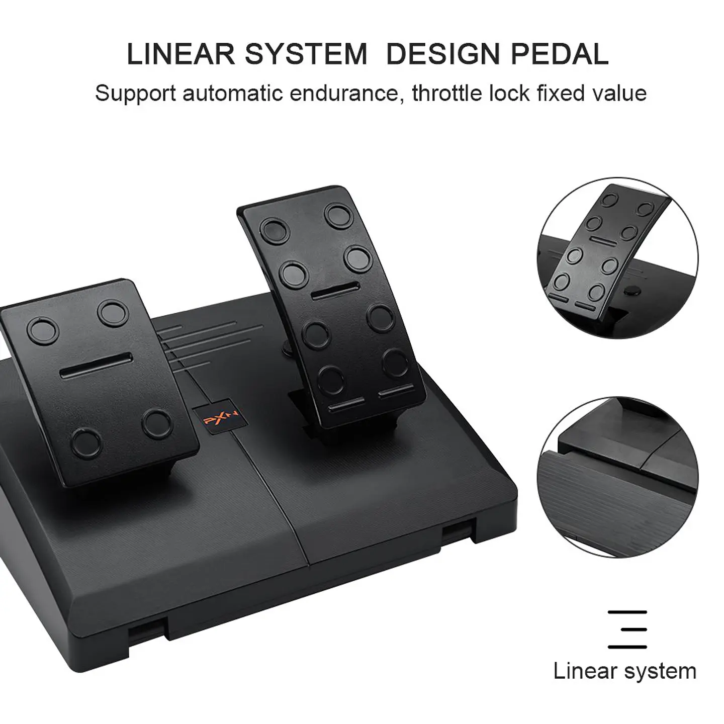 Volante PXN V3 PRO con Pedales PC, PS3, PS4, Xbox One, Xbox Series X - Negro 4