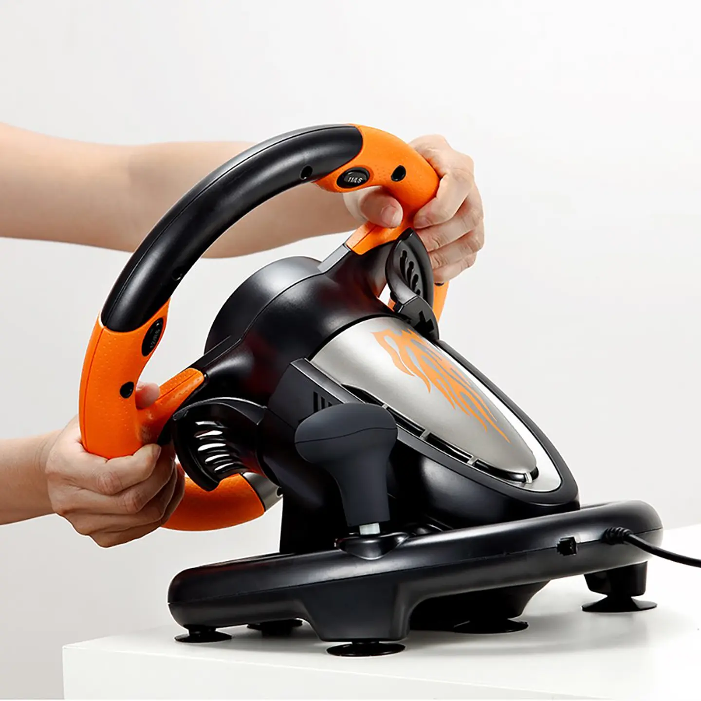 Volante PXN V3 PRO con Pedales PC, PS3, PS4, Xbox One, Xbox Series X - Naranja 2