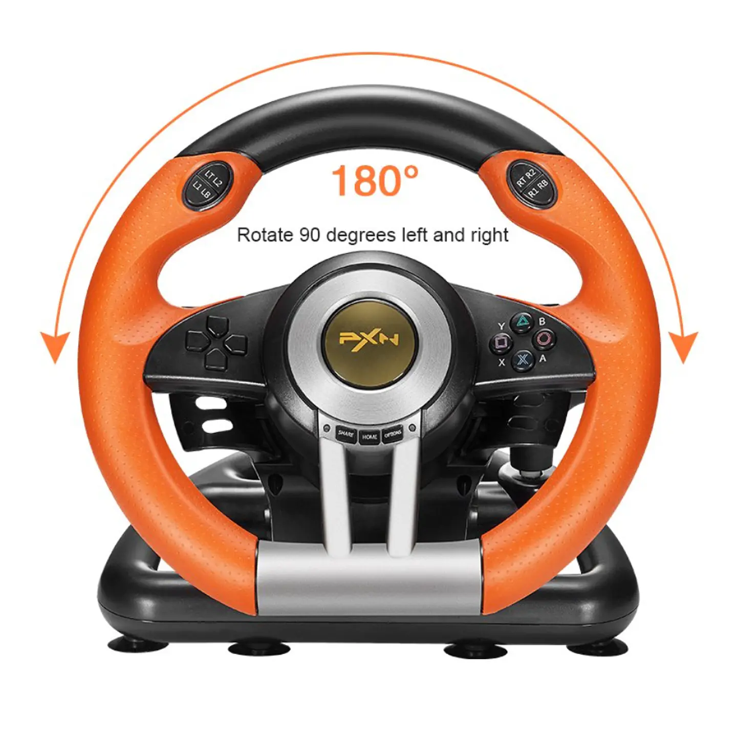 Volante PXN V3 PRO con Pedales PC, PS3, PS4, Xbox One, Xbox Series X - Naranja 3