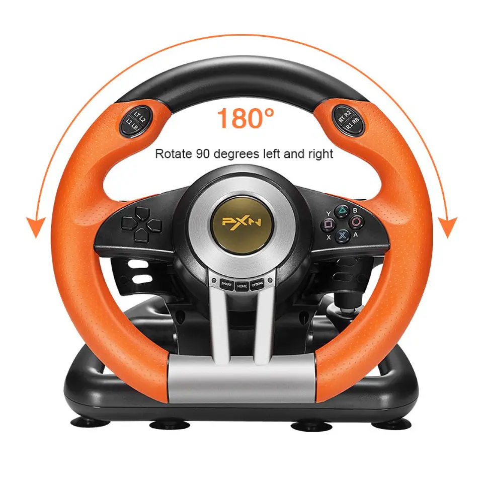 Volante PXN V3 PRO con Pedales PC, PS3, PS4, Xbox One, Xbox Series X - Naranja 3