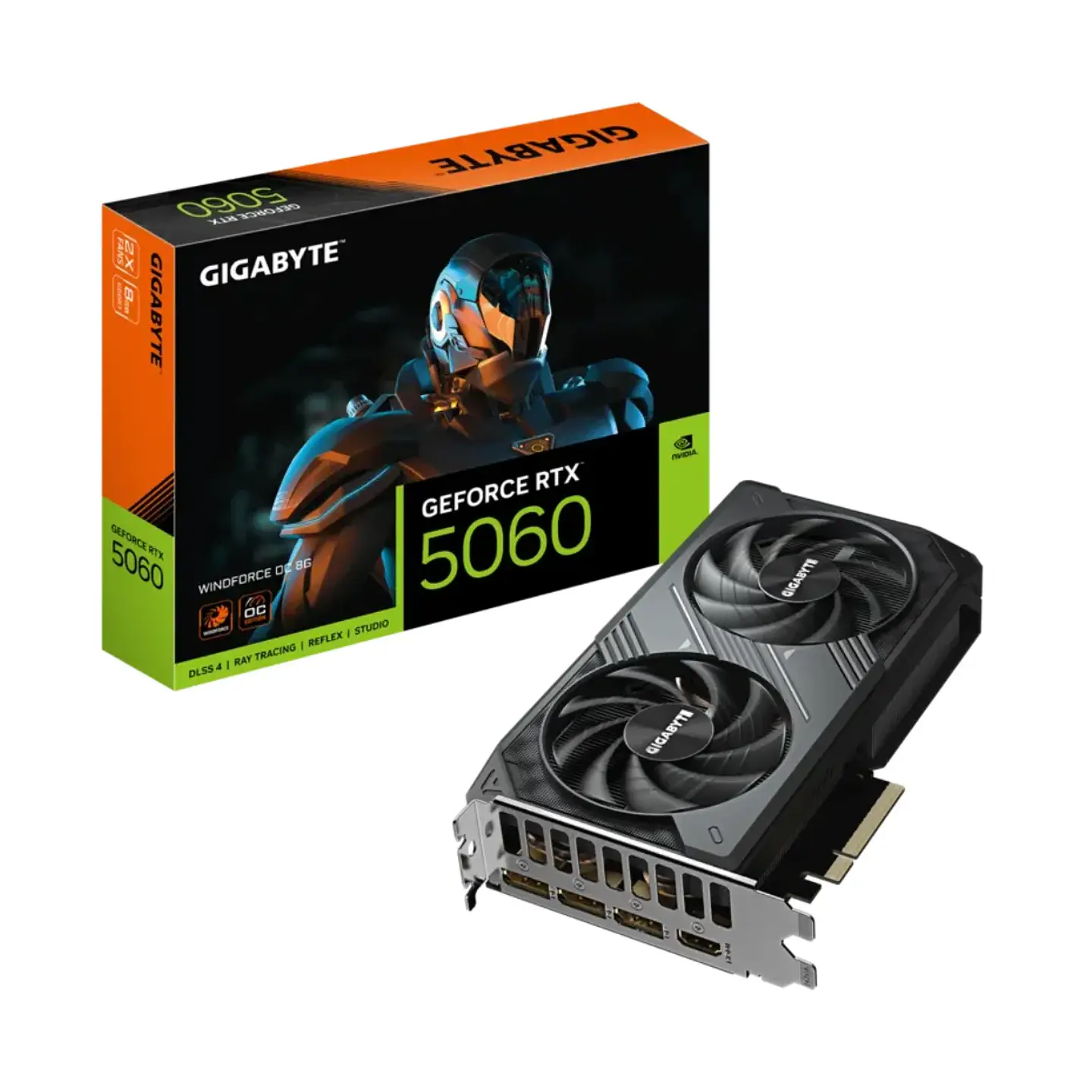 Tarjeta de Video Gigabyte RTX 5060 WINDFORCE OC 8G GDDR7 PciE-5 1