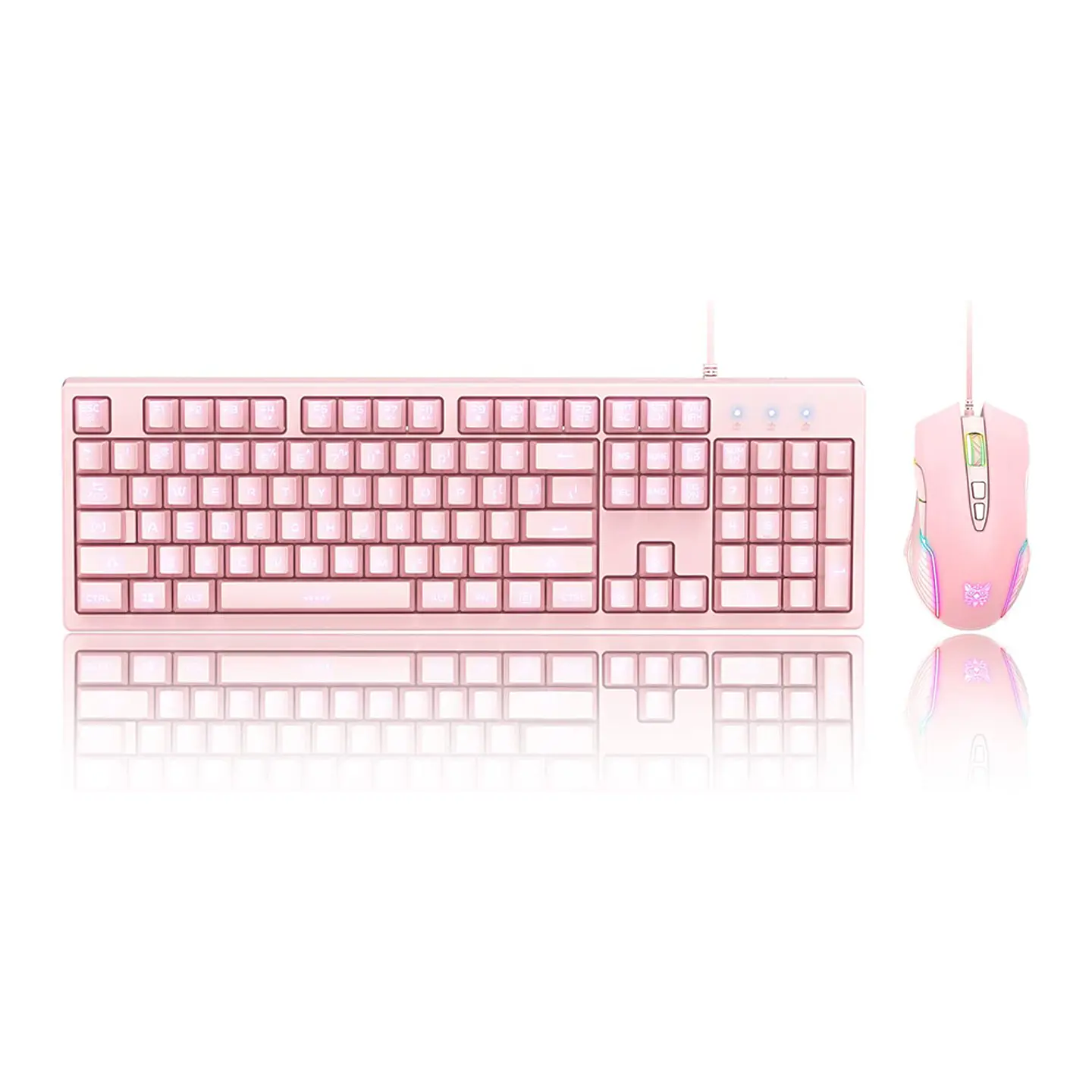 Kit Gamer 2 En 1 Onikuma G25-cw905, Teclado + Mouse Pink 2