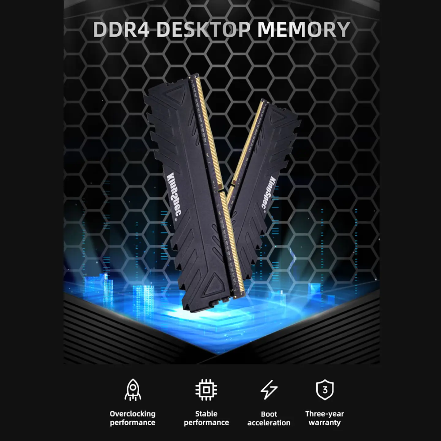 Memoria RAM KingSpec DDR4 8GB 3200mhz UDIMM Storm Edition 3