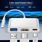 Hub Adaptador Vanto 3 en 1 Tipo C a Usb 3.0, Hdmi 4k , Carga PD - Miniatura 2