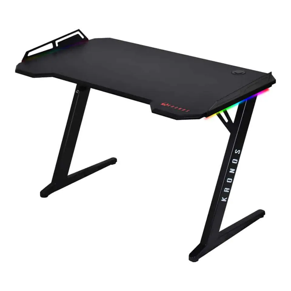 Escritorio Gamer Kronos Athos II, con iluminación LED y HUB 1