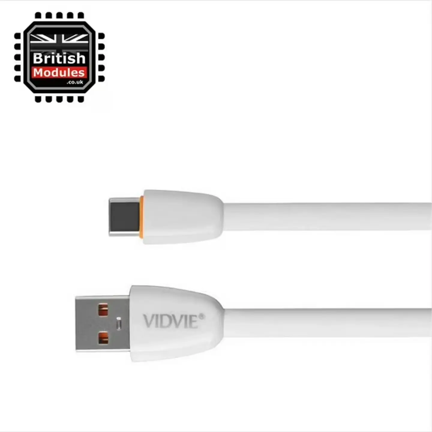Cable Tipo C Carga Rápida Vidvie Blanco 1MT 2.4A 2