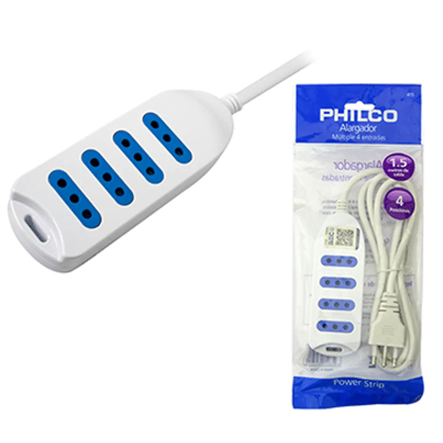 Alargador 4 posiciones 3mt Philco 4