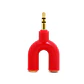 Conector Doble Plug 1 macho 2 hembras Jack 3.5mm - Colores - Miniatura 6