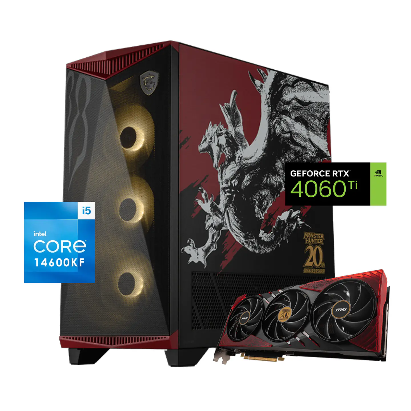 Pc Gamer Monster Hunter I5: Intel Core I5 14600KF, 32GB DDR5, RTX 4060 Ti 1