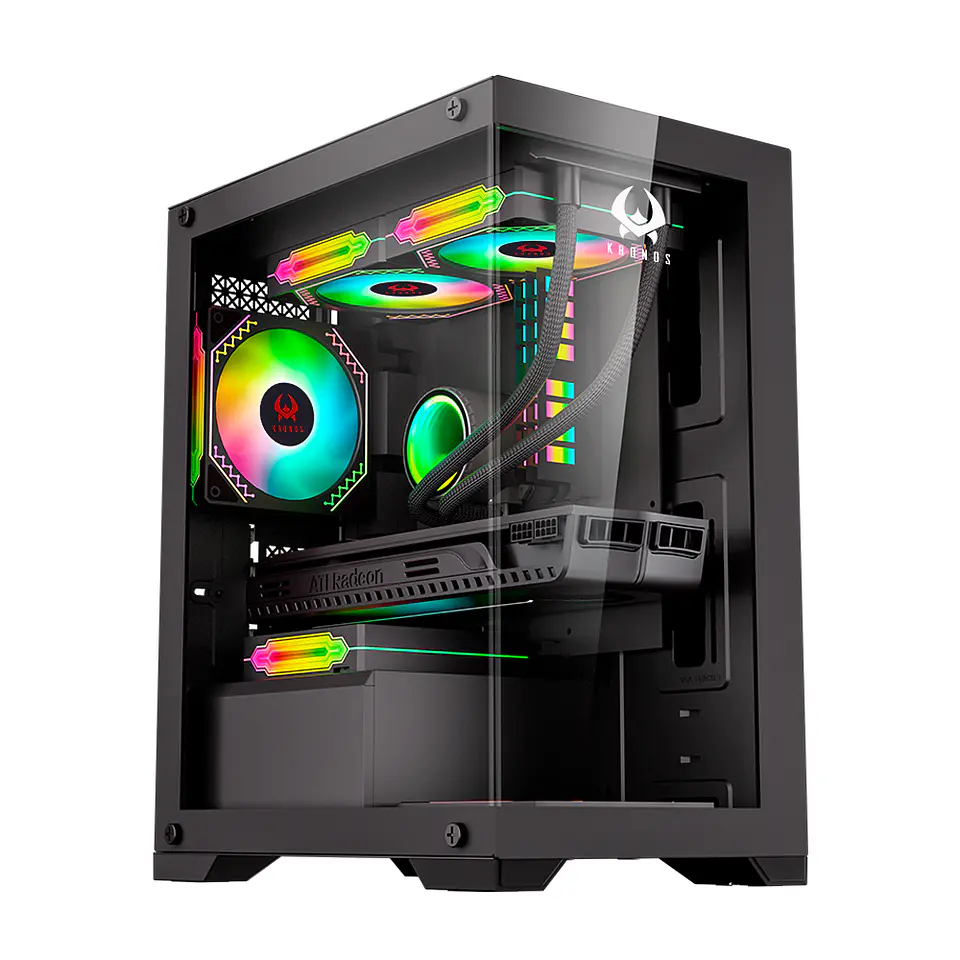 Gabinete Kronos Diamond Black mATX, Vidrio Templado, USB 3.0 1