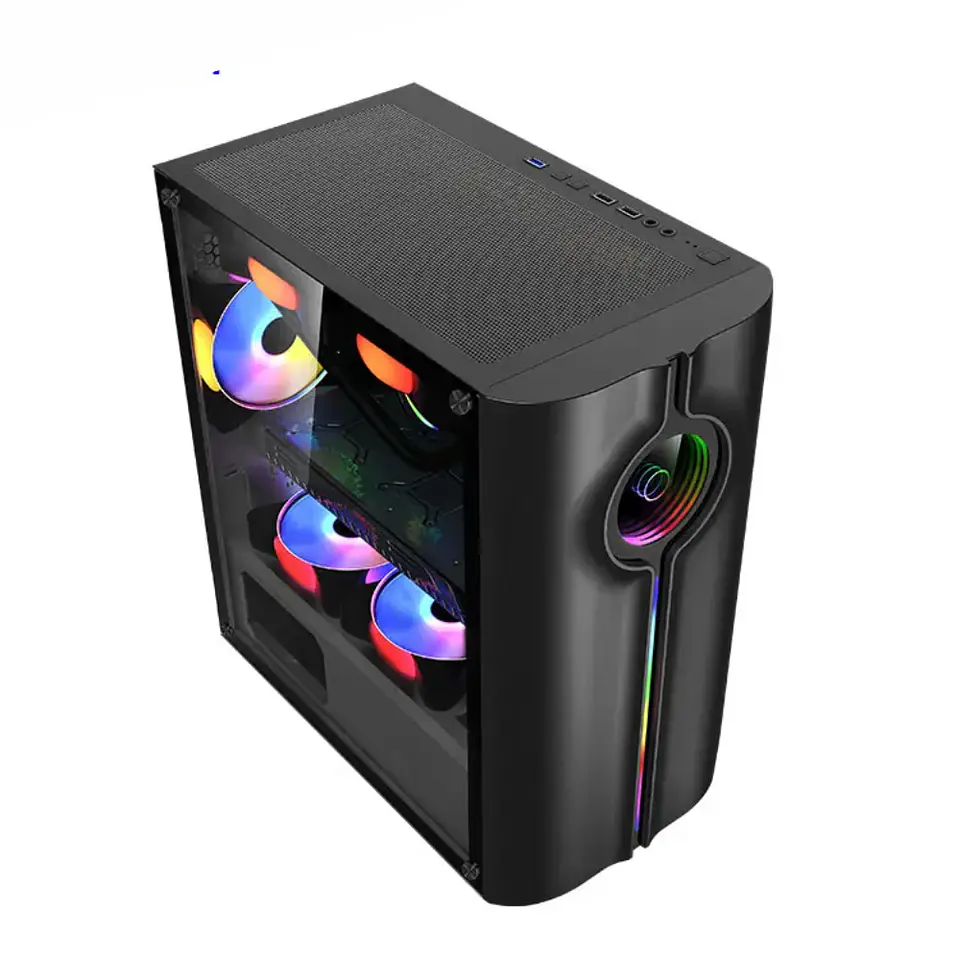 Gabinete Gamer Iron Design (Micro-ATX, Vidrio Templado, USB 3.0) 3