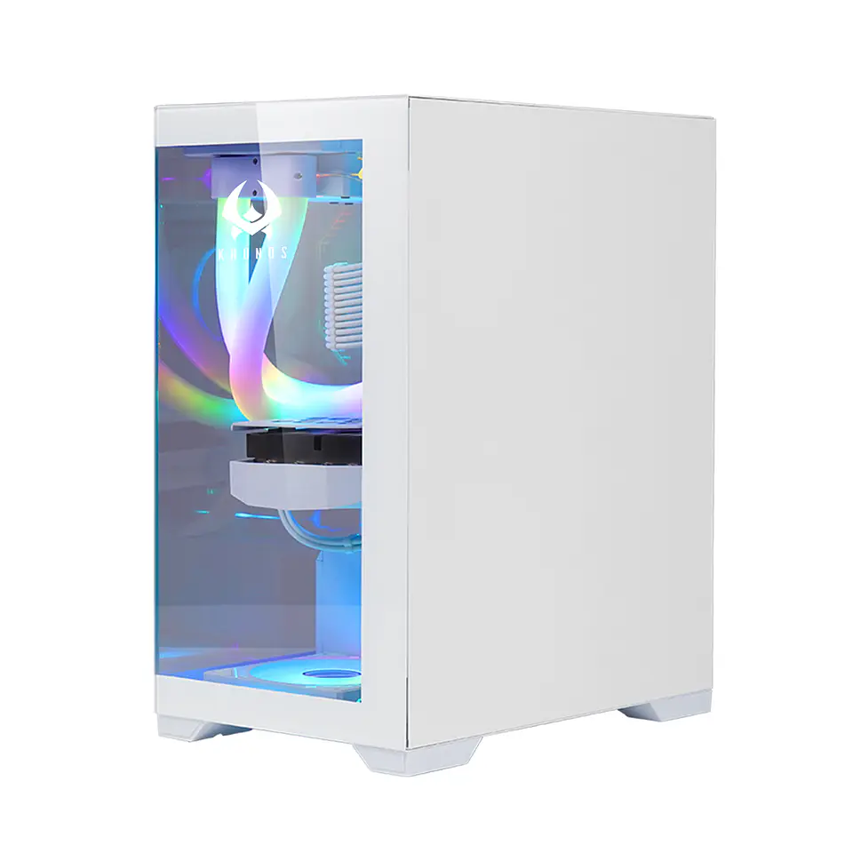 Gabinete Kronos Diamond White mATX, Vidrio Templado, USB 3.0 3