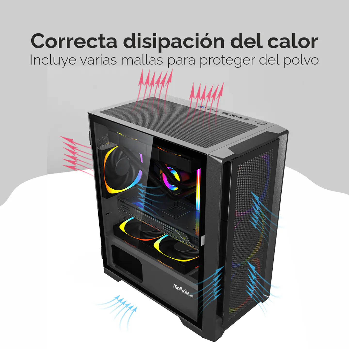 Gabinete Diamond Design (Micro-ATX, Vidrio Templado, USB 3.0) 5