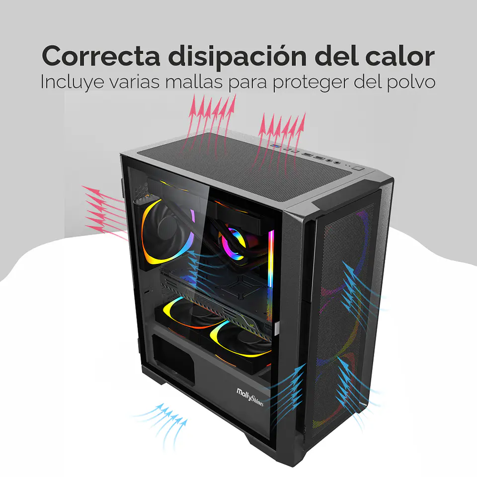 Gabinete Diamond Design (Micro-ATX, Vidrio Templado, USB 3.0) 5