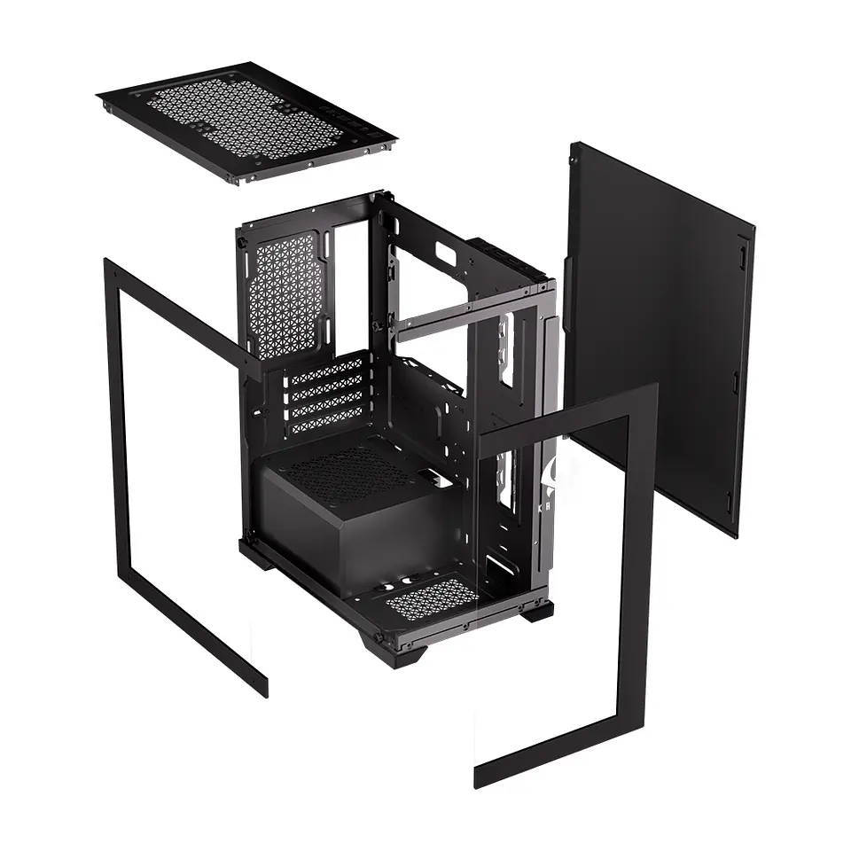 Gabinete Kronos Diamond Black mATX, Vidrio Templado, USB 3.0 5