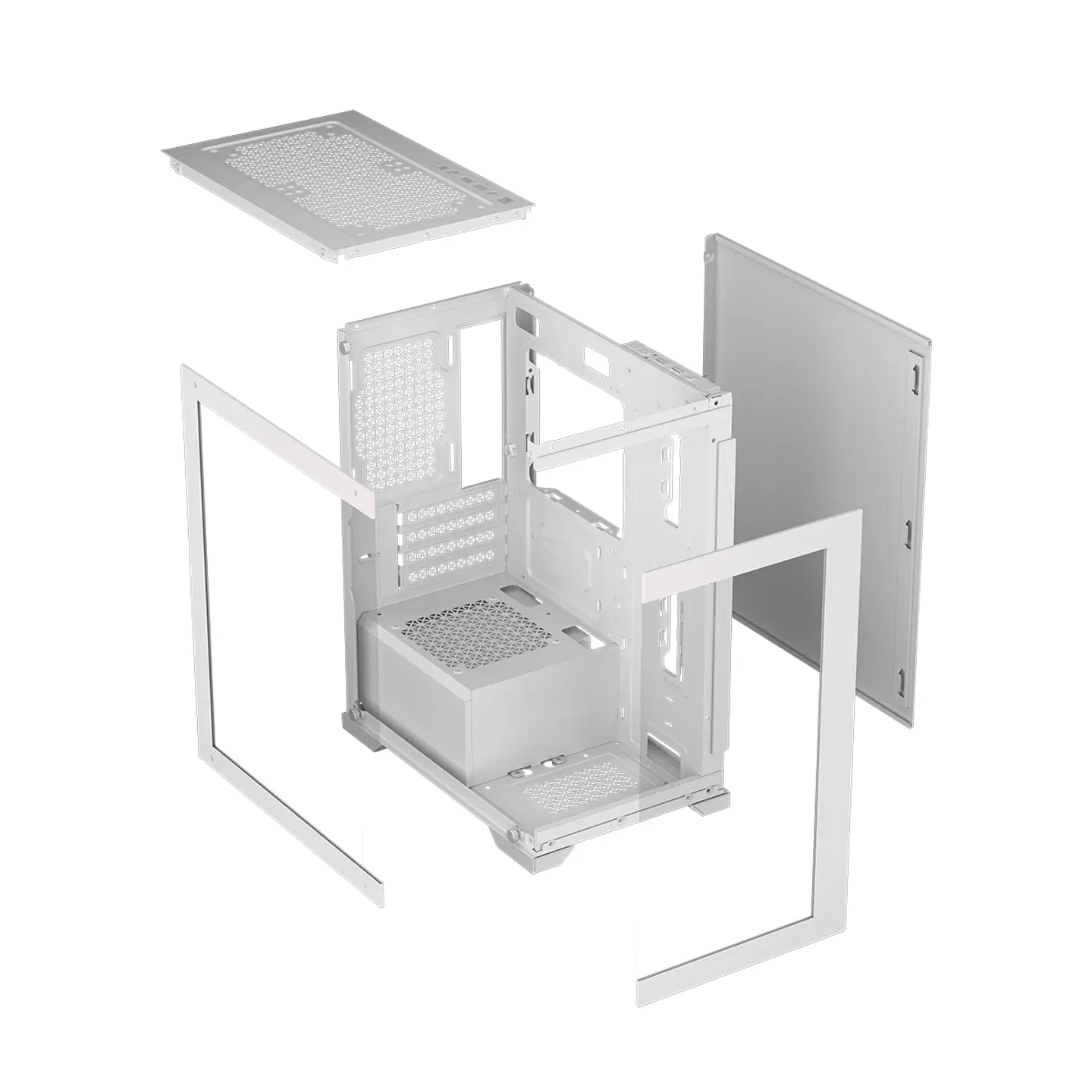 Gabinete Kronos Diamond White mATX, Vidrio Templado, USB 3.0 6