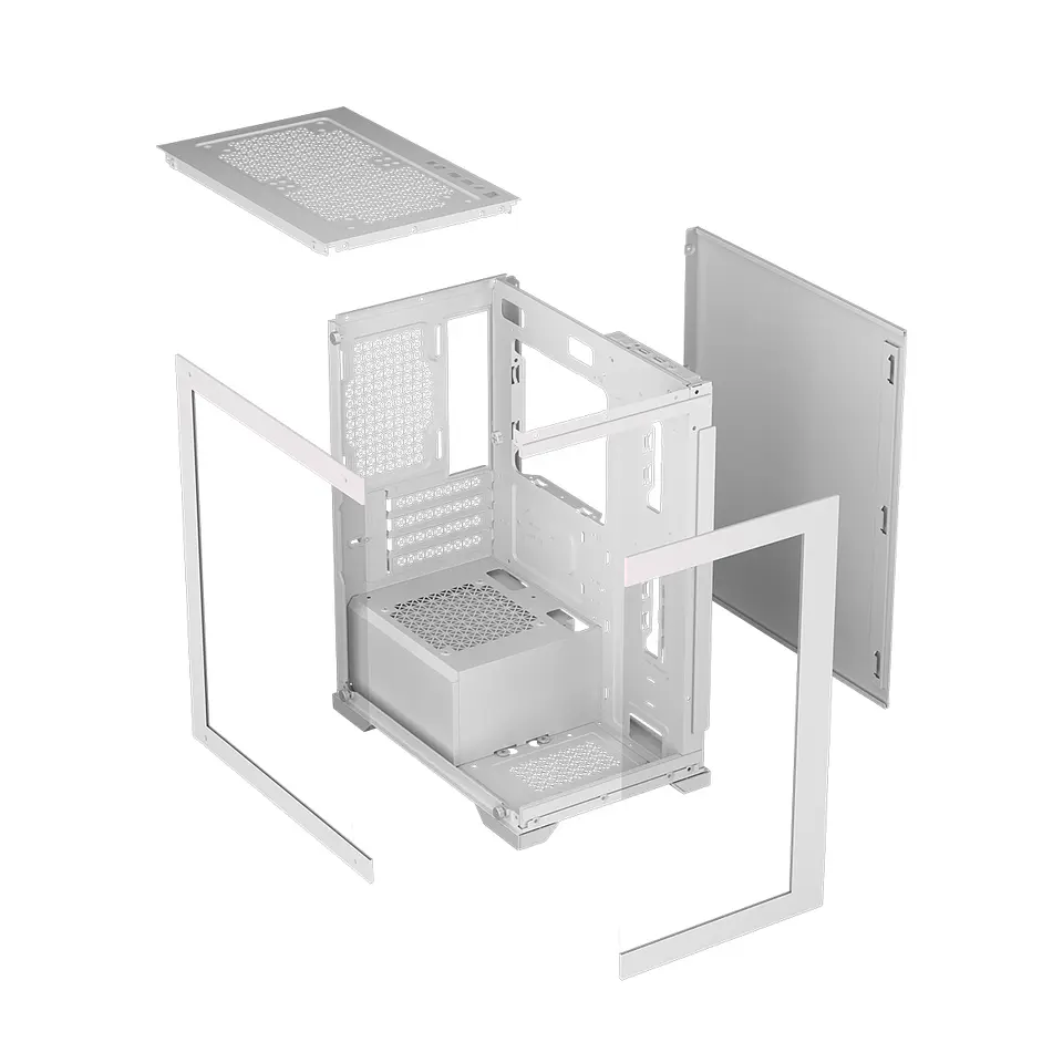Gabinete Kronos Diamond White mATX, Vidrio Templado, USB 3.0 6