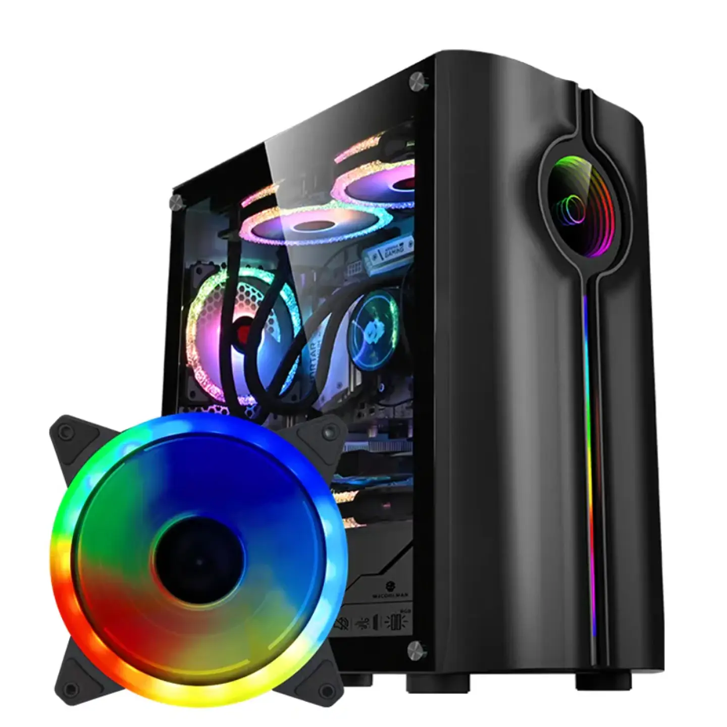 Gabinete Gamer Iron Design (Micro-ATX, Vidrio Templado, USB 3.0) 9