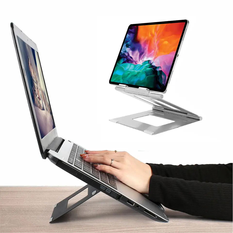 Soporte Base Aluminio Para Mac Macbook Notebook Tablet iPad 1