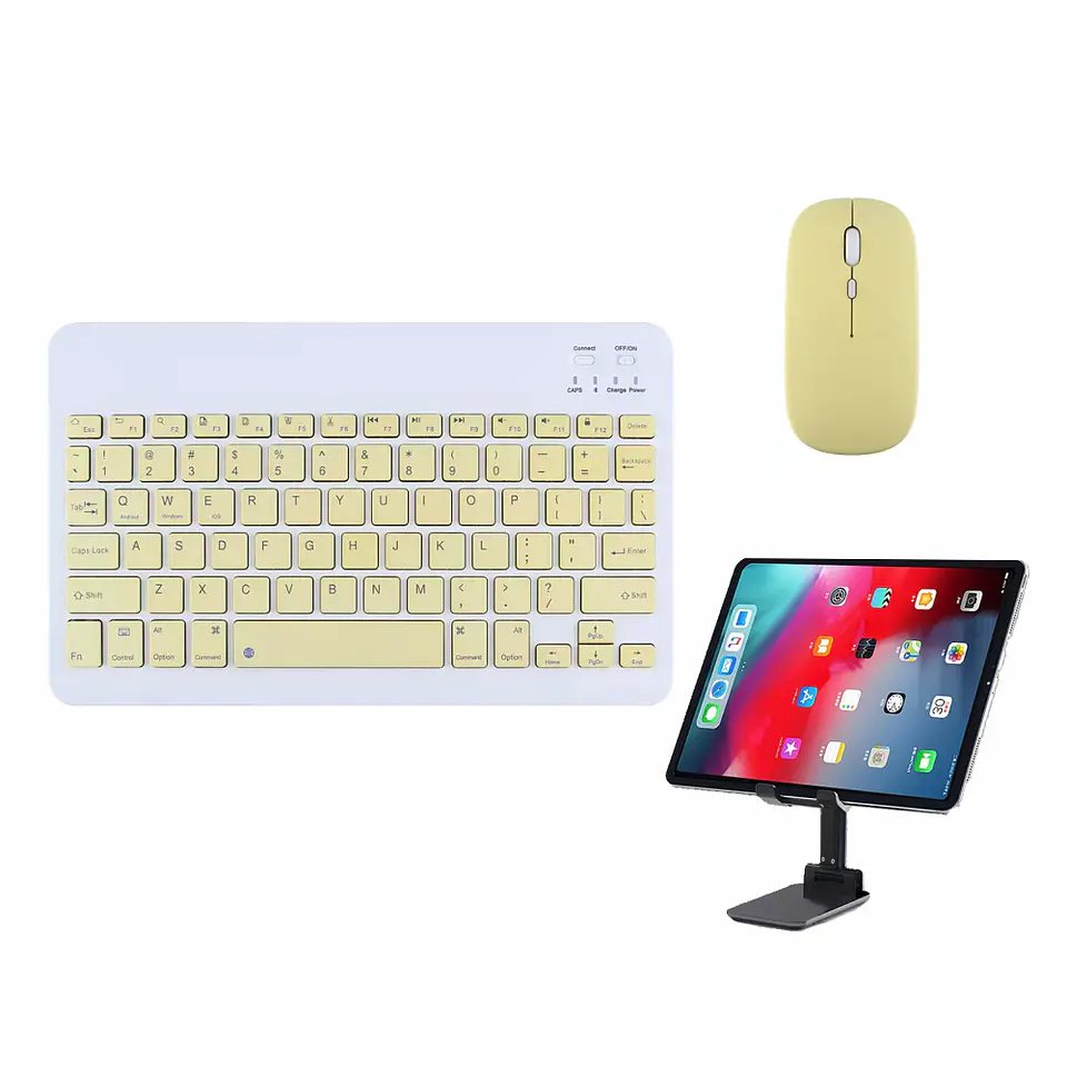 Kit Teclado y Mouse Bluetooth en Idioma Español Con Soporte 2