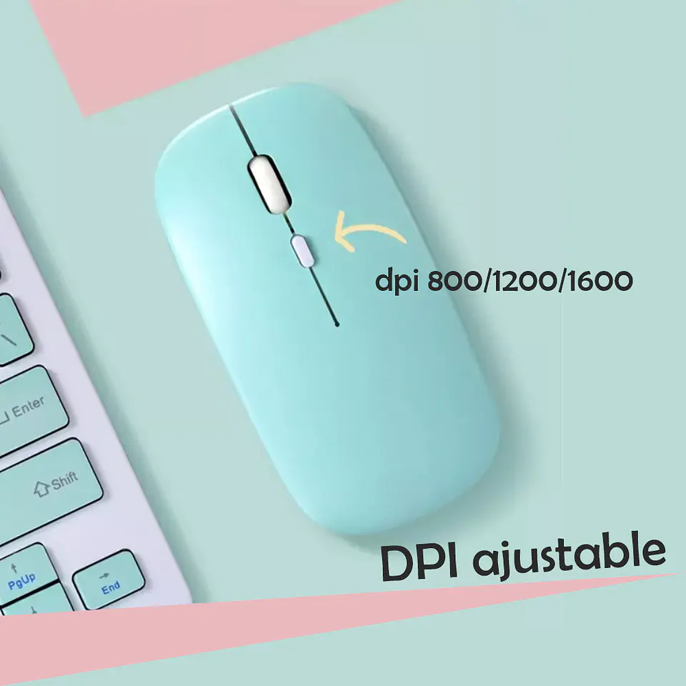 Kit Teclado y Mouse Bluetooth en Idioma Español Con Soporte 7